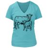Women's Premium Deep V-Neck T-Shirt Thumbnail